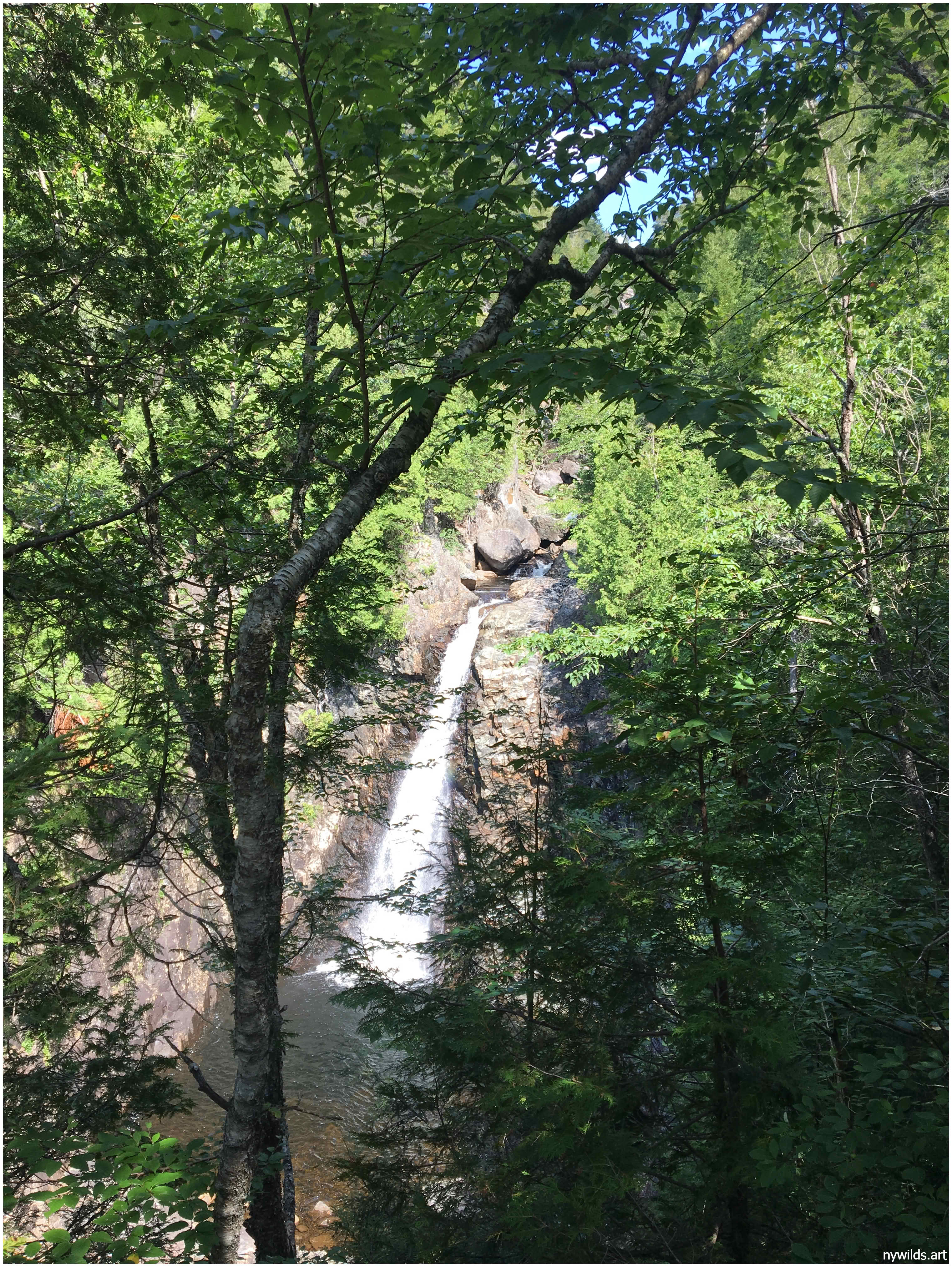 One of the largest falls in the Adirondacks on the Opalescent system.
