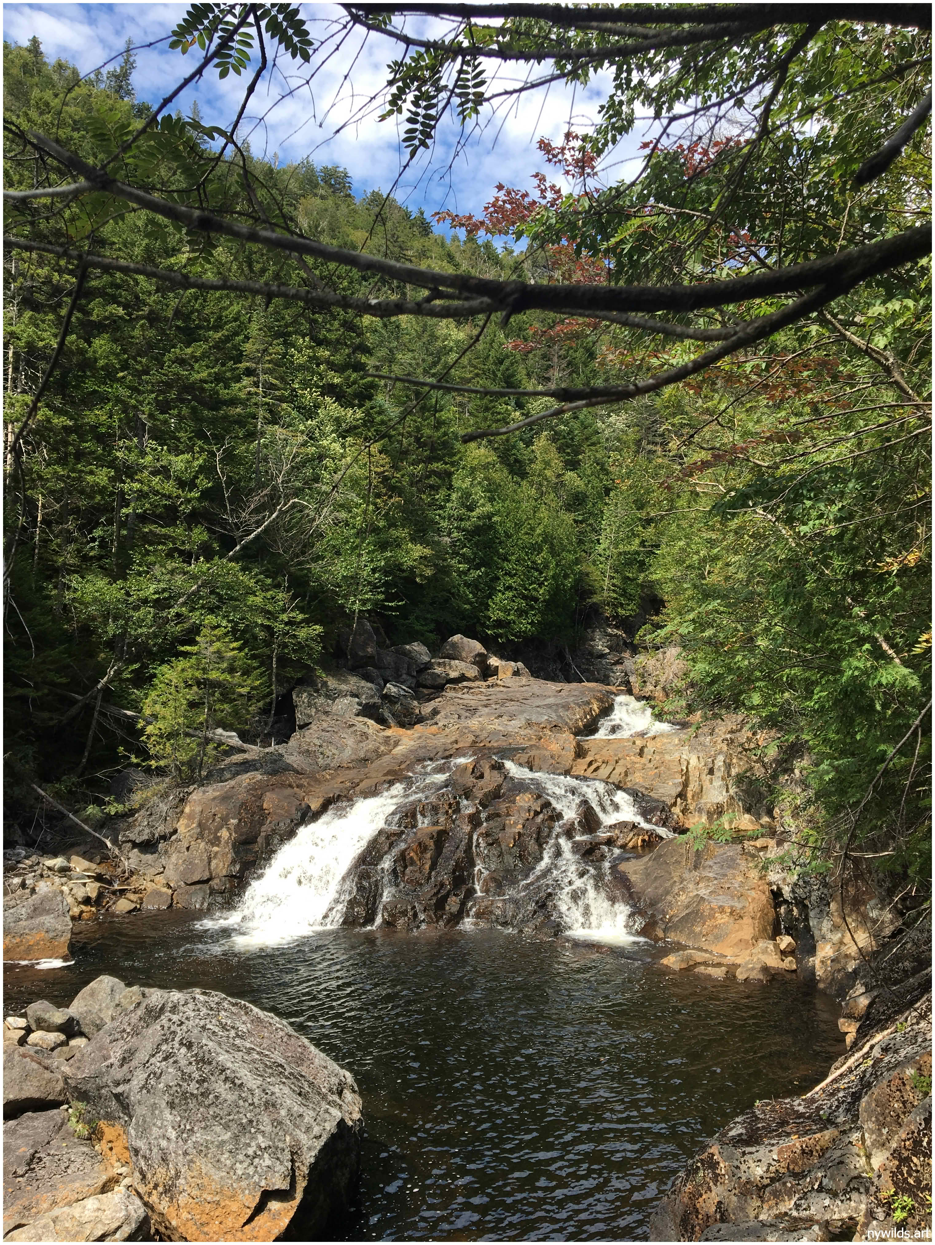 Smaller falls along the Opalescent.